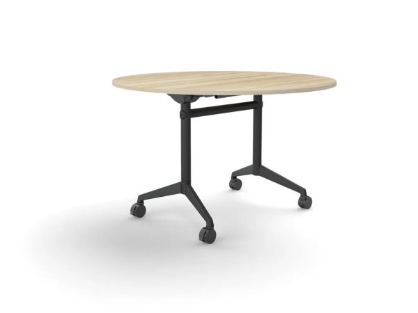 Uni Flip Round Mobile Meeting Table 1200