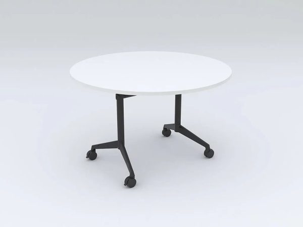 Uni Flip Round Mobile Meeting Table 1200