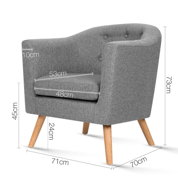 Amoda Tub Chair Upgraded - Grey 