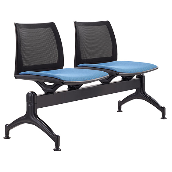Vinn Mesh Back Beam 3 Seating - Upholstered