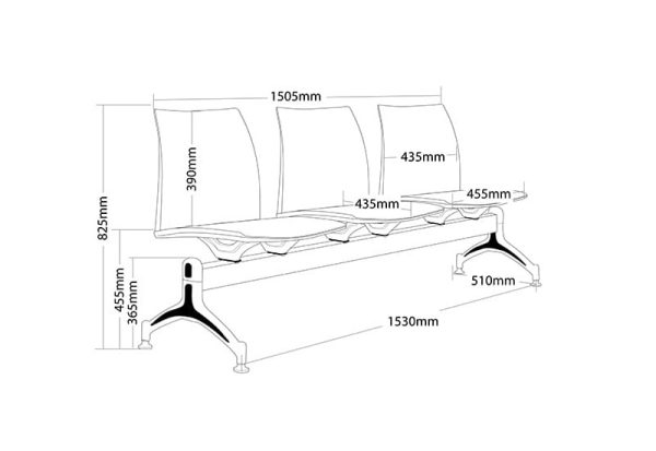 Vinn Beam Upholstered 3 Seating Vinn Beam Upholstered 3 Seating