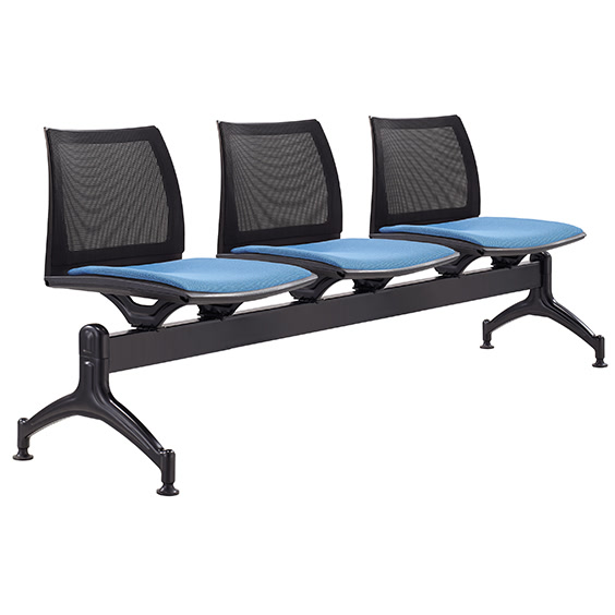 Vinn Mesh Back Beam Seating - Upholstered