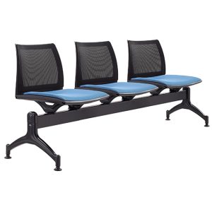 Vinn Mesh Back Beam 3 Seating - Upholstered
