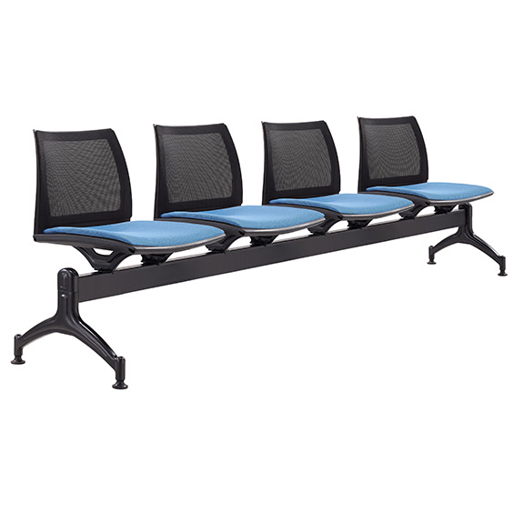 Vinn Mesh Back Beam 4 Seating - Upholstered