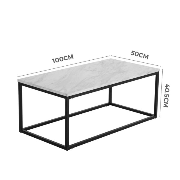 Rectangular Coffee Table - Marble Laminate 