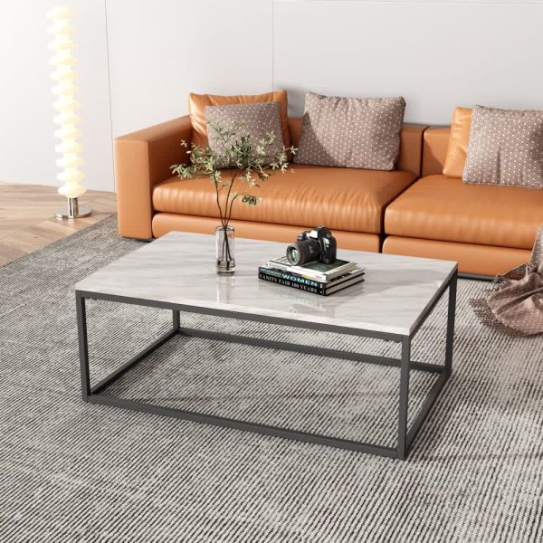 Rectangular Coffee Table - Marble Laminate 