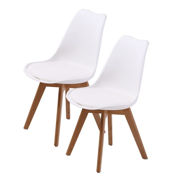 Eames Retro Cafe Chairs White x2 Eames Retro Cafe Chairs White x2