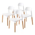 Mila Lunch Room Retro Chair White x 4