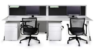 Vee Back to Back Desks 1500 - More Sizes