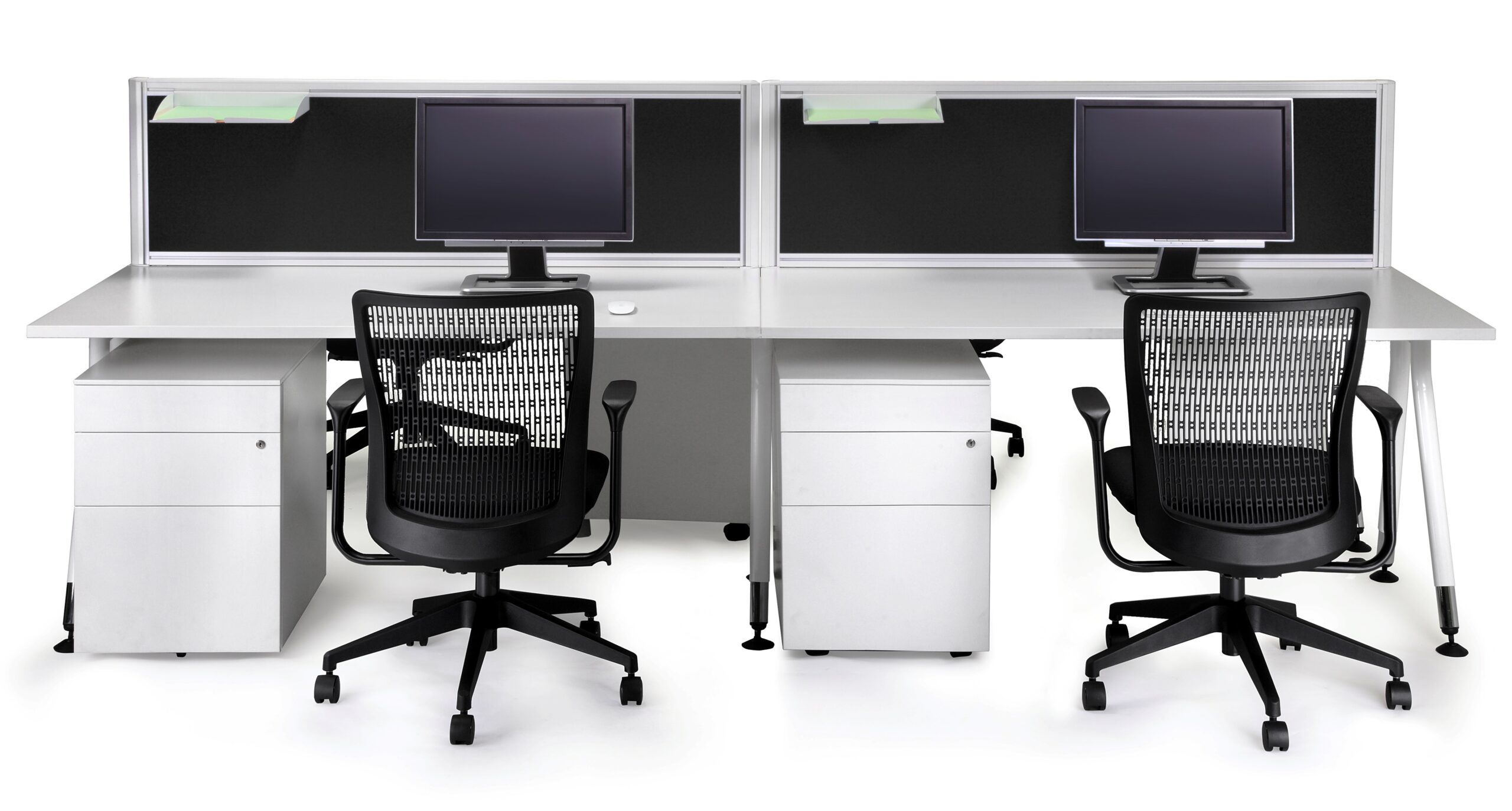 Vee Back to Back Desks 1500 - More Sizes