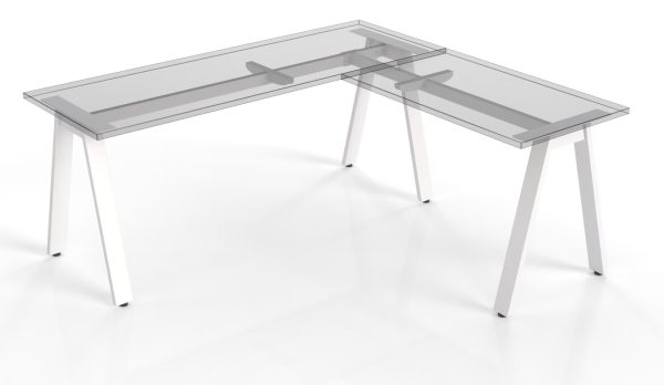 Vee Contract L-Shaped Corner Worstation 1500