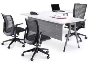 Vee L-Shaped Corner Workstation 1500 - Check Stock