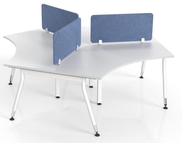 Infinity Plaza 120 Degree Workstation with1200 desktop - Contract Work