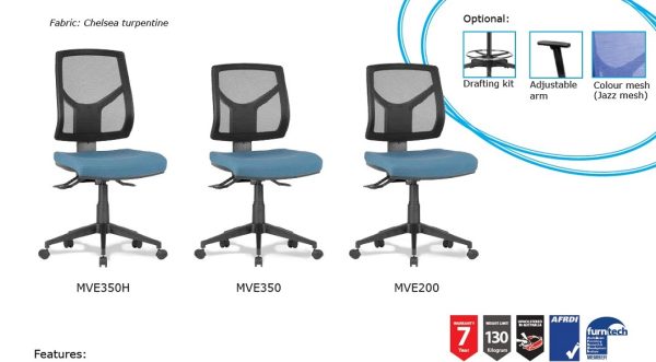 Vesta Upholstered High Back Task Chair - Many Options