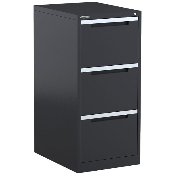 Steelco Vertical Filing Cabinet 3 Drawers - 5 Colours