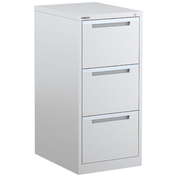 Steelco Vertical Filing Cabinet 3 Drawers - 5 Colours