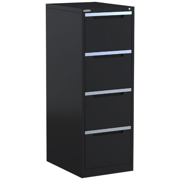 Steelco Vertical Filing Cabinet 4 Drawers - 5 Colours