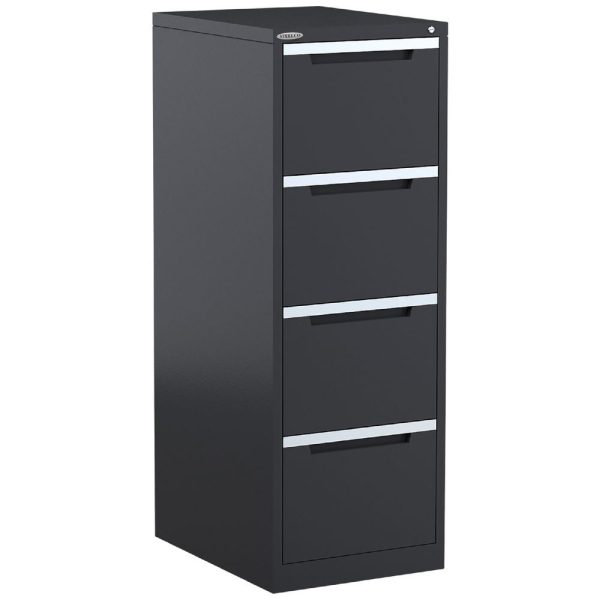 Steelco Vertical Filing Cabinet 4 Drawers - 5 Colours