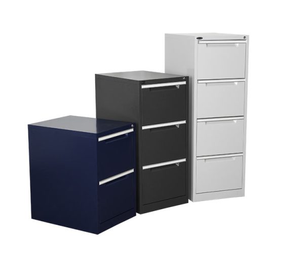 Steelco Vertical Filing Cabinet 4 Drawers - 5 Colours