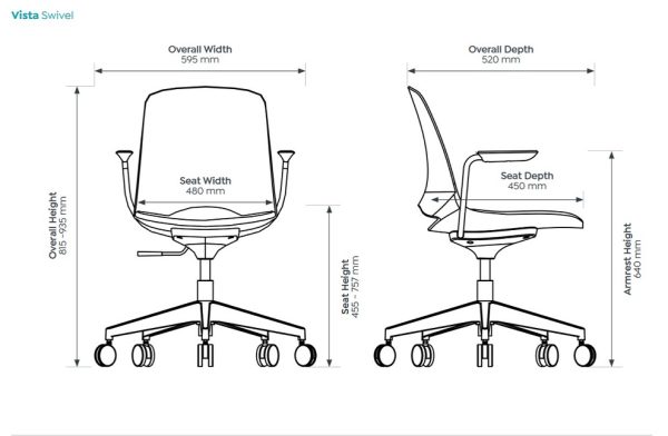 Vista Swivel Chair With Seat Pad Vista Swivel Chair With Seat Pad