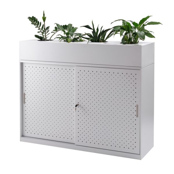 Go Perforated Sliding Door Cupboard - 2 Colours Go Perforated Sliding Door Cupboard - 2 Colours
