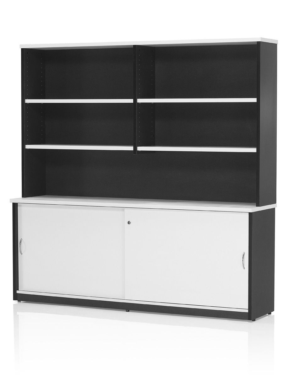 Wall Unit White Over Charcoal 1800
