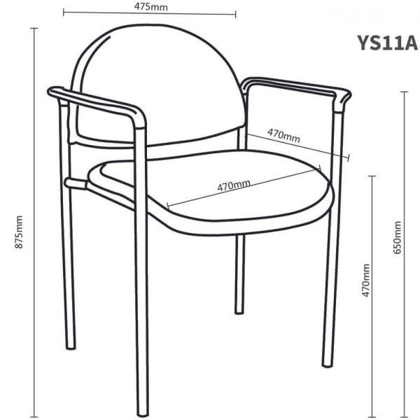 YS11 Visitor Chair With Arms