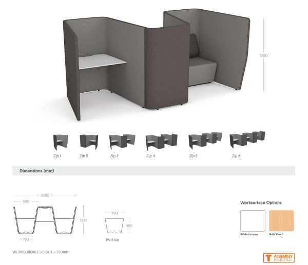 Motion Zip 4 Work Pods Motion Zip 4 Work Pods